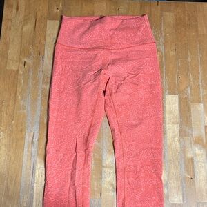 lululemon athletica Coral Patterned High-Rise Leggings